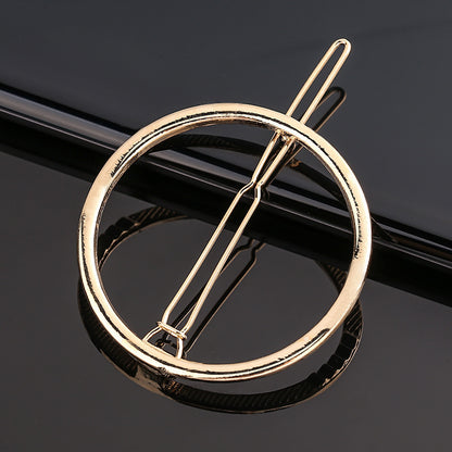Fashion Metal Love Heart Hair Clip Elegant Star Round Barrette for Women Girls Sweet Hairpins Barrettes Hair Accessories