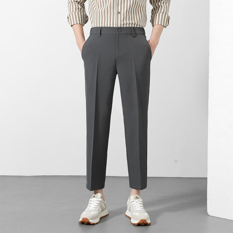 Men’s 9/10 Length Straight Suit Pants – Casual Smart-Fit Trousers for Modern Style | NYLIXA