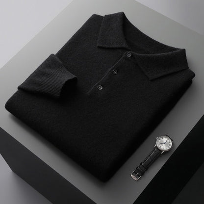 Men's Business Casual Long Sleeve Pullover Cashmere Sweater