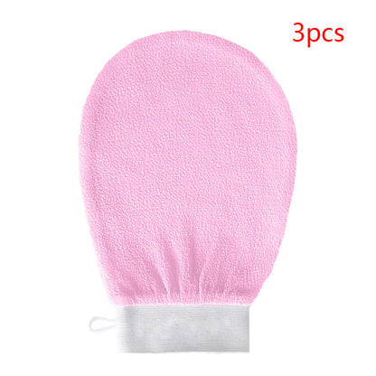 Rayon Viscose Fiber Medium Fine Sand Exfoliating Bath Gloves