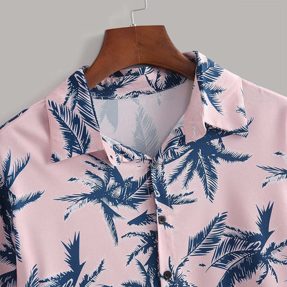 Men's Floral Print Co-ord Set – Summer Beach Shirt & Shorts Outfit, Vacation Style