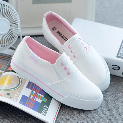 Summer Student Spring One-step Lazy  Flat White Shoes