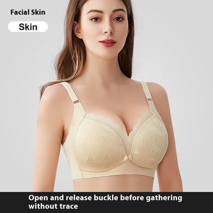 No Steel Ring Pure Cotton Large Size Nursing Bra