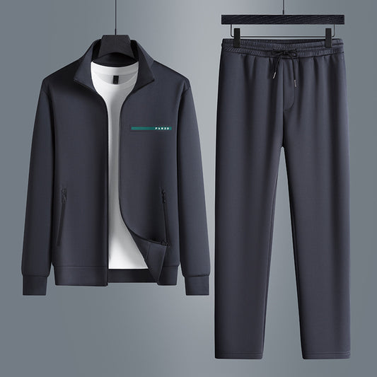 Men’s High-End Two-Piece Long Sleeve Tracksuit – Stylish Casual Sportswear Set