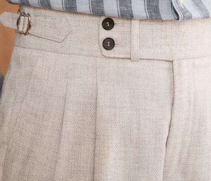 Men’s Gentry Casual High-Waisted Trousers – Classic Straight Fit Everyday Pants
