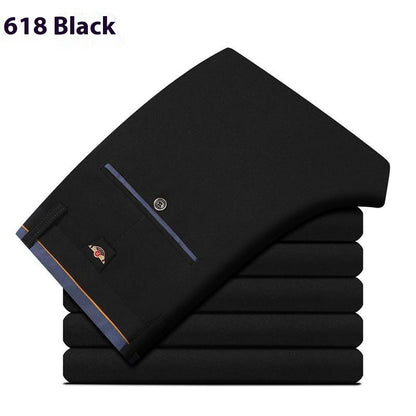 Men's Korean Style Slim Fit Stretch Suit Pants – Formal Pencil Trousers