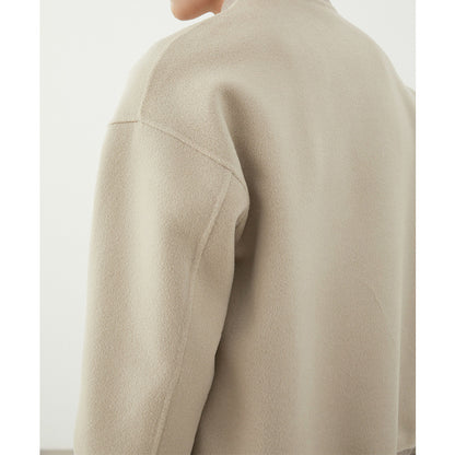 Men’s Short Woolen Baseball-Style Jacket – Classic Wool Blend Bomber Coat