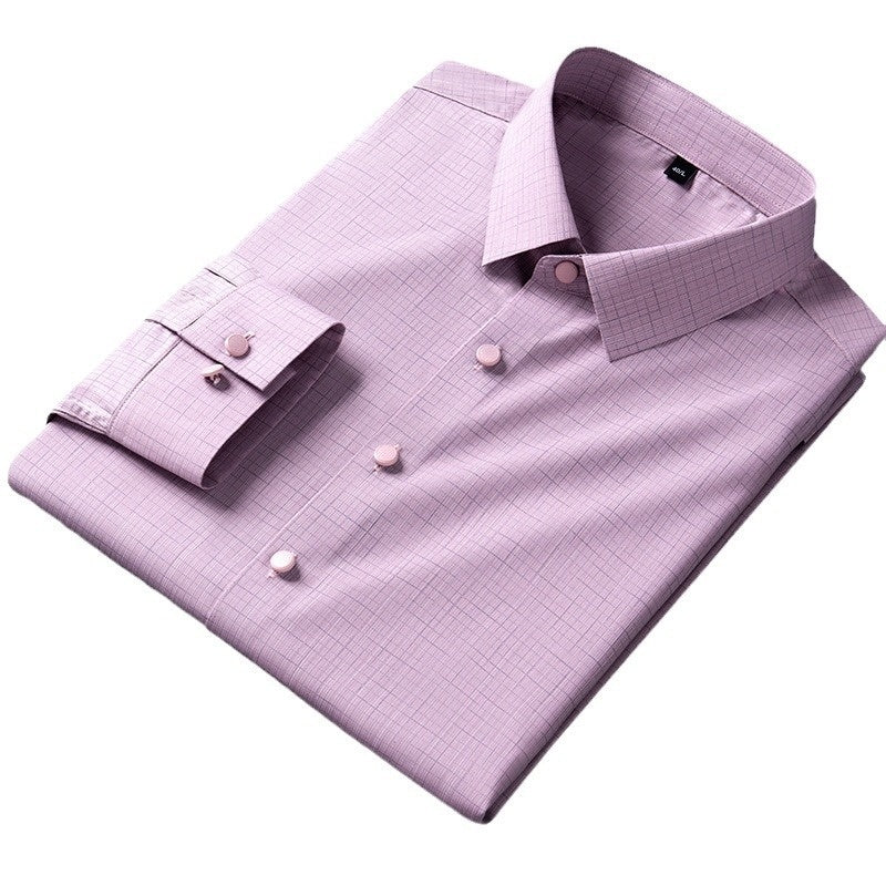 Men’s Seamless Bamboo-Fiber Striped Shirt – Lightweight Luxury & Breathable Comfort