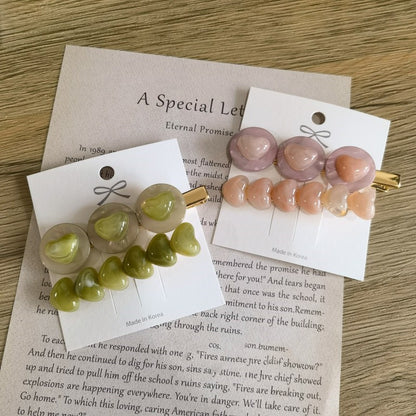 Fashion Accessories Headdress Acrylic Summer New Love Hair Clips