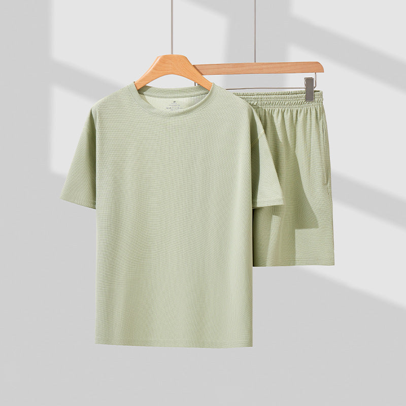 Unisex Summer Casual Two-Piece Set – Short-Sleeve Shirt & Shorts Loungewear