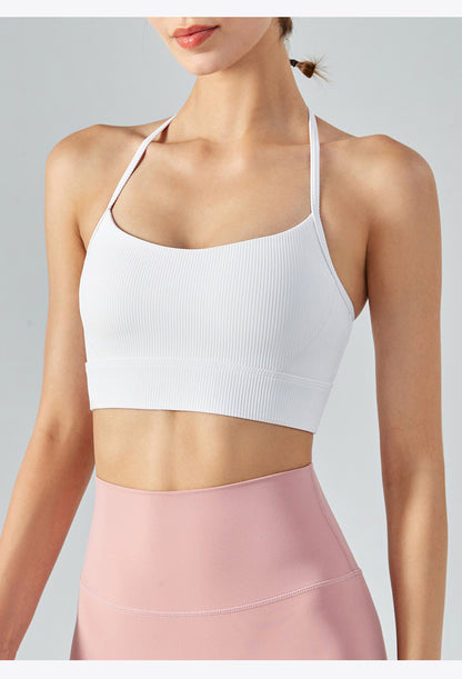 Women's Ribbed Nylon Sports Bra – Gloss Finish | No Steel Ring