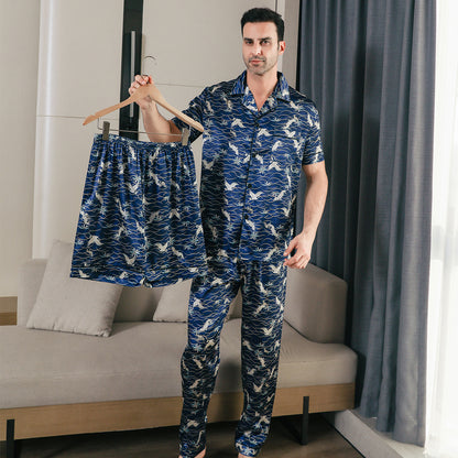 Men's Ice Silk Double Short Suit