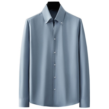 Men’s V-Neck Long-Sleeve Business Shirt – Modern Professional Style