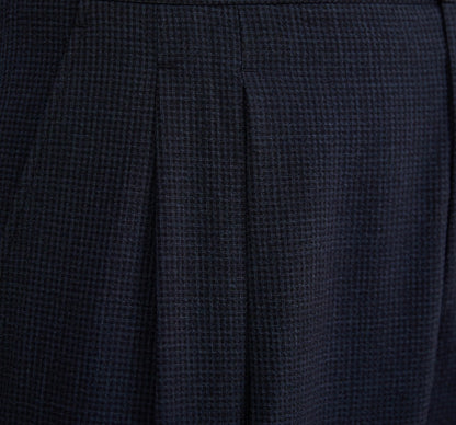High Waist Houndstooth Straight Pants – Neapolitan Breathable Casual Suit Trousers
