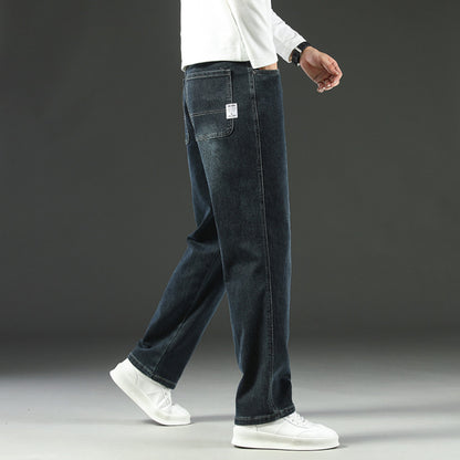Men’s Stretch Business Jeans – Casual Loose Fit with All-Day Comfort
