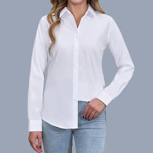 European And American Loose Fashion Temperament Pure Color Shirt