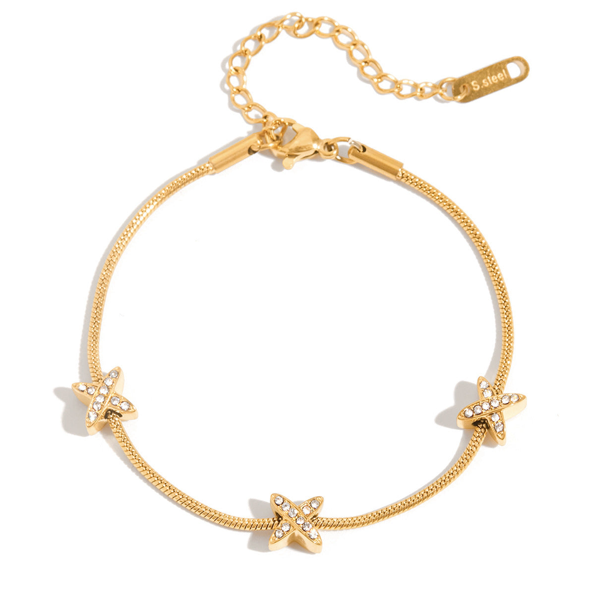 Stainless Steel Light Luxury Advanced Zircon Bracelet
