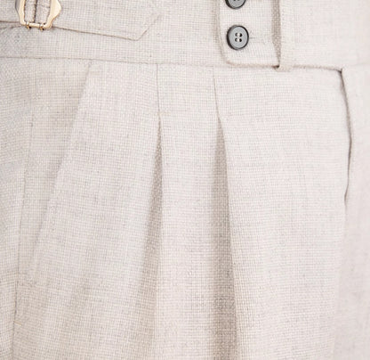 Men’s Gentry Casual High-Waisted Trousers – Classic Straight Fit Everyday Pants