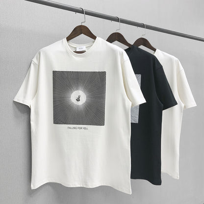 High‑Street Oversized Couple T‑Shirt – Trendy Short‑Sleeve Match wear