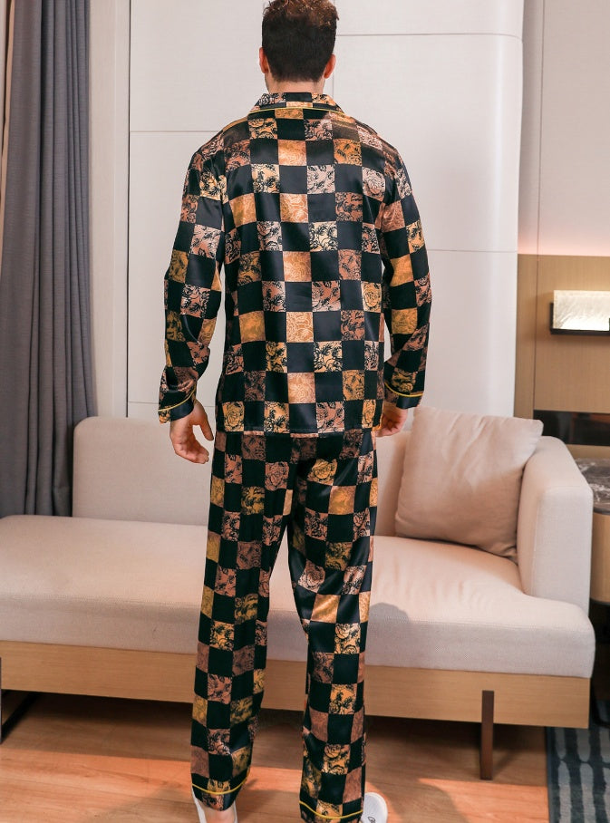 Ice Silk Men's Pajama Set