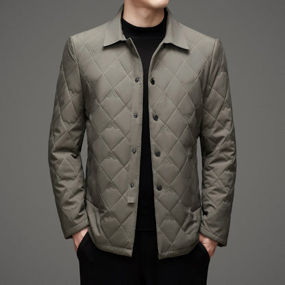 Men's Plaid Collar Cotton Jacket