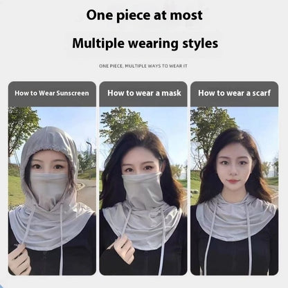 Anti-ultraviolet Outdoor Ice Silk Veil Cover Full Face Sun Mask