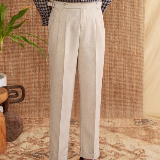 Men’s Naples Slim Fit Suit Pants – Iron-Free Business Commute Trousers