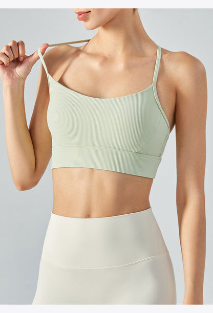Women's Ribbed Nylon Sports Bra – Gloss Finish | No Steel Ring