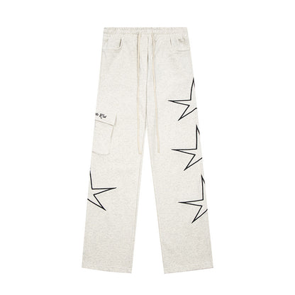 Street Five-star Wide Leg Pants Male