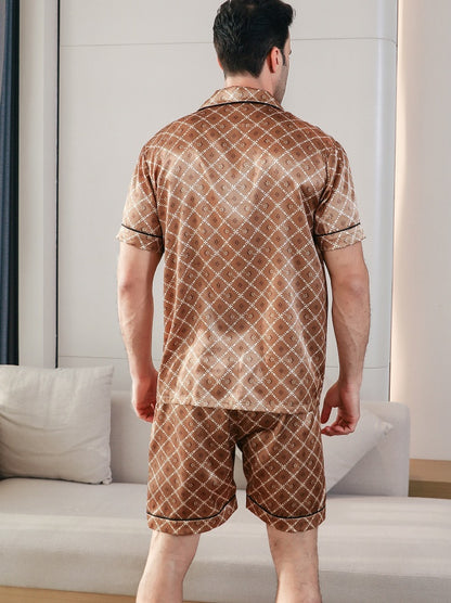 Men's Ice Silk Double Short Suit
