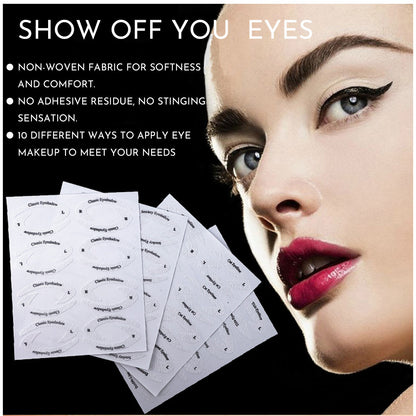 New Eyeliner Sticker European And American Eye Makeup Eyeshadow Makeup Template Makeup Sticker 4 Pieces Reusable And Flexible Eyeliner Tape & Eyeshadow