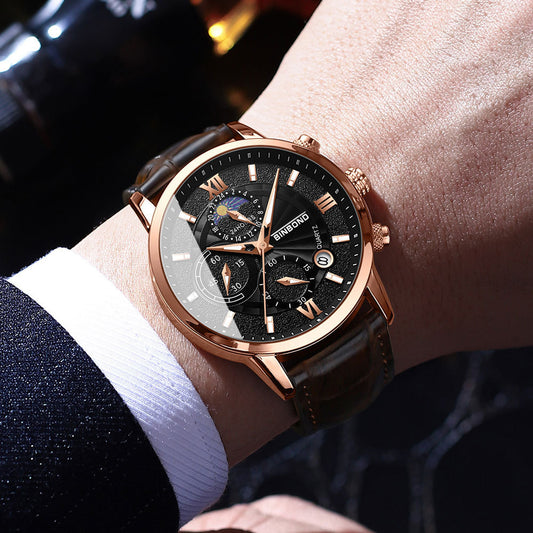 BINBOND Men’s Luxury Chronograph Watch – Elegance in Every Second