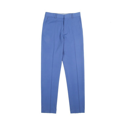 Men’s Spring/Summer Draped Solid‑Color Suit Pants – Stretchy Comfort, Elegant Casual Style