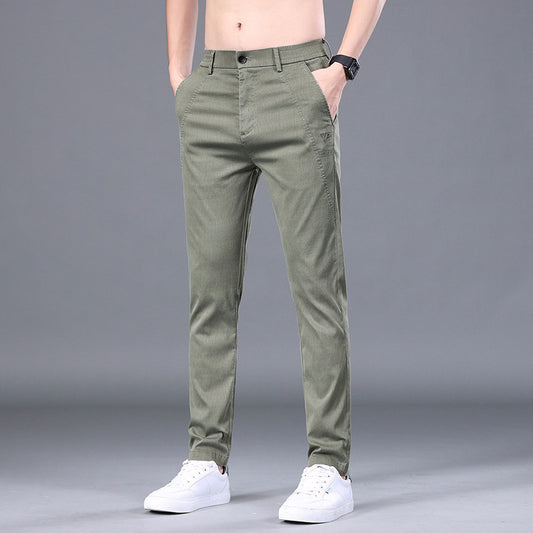 Men's Tencel Straight Slim Fit Trousers – Ultra-Light & Skin-Friendly Pants