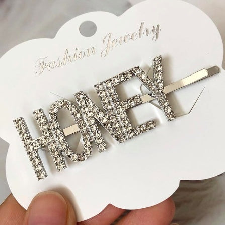 Fashion girls silver plated English alphabet clips trend hair accessories side clips hairpin