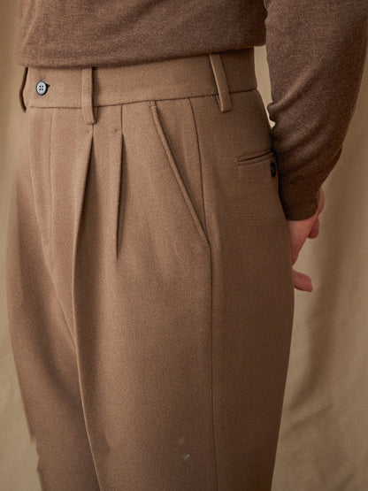 Men's Winter Sanded Micro-Straight Suit Pants – Thickened Commute Leisure Trousers | NYLIXA