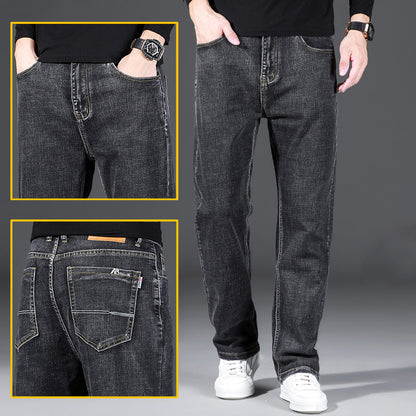 High Elastic Loose Fit Men's Jeans – Spring & Autumn Casual Denim | NYLIXA