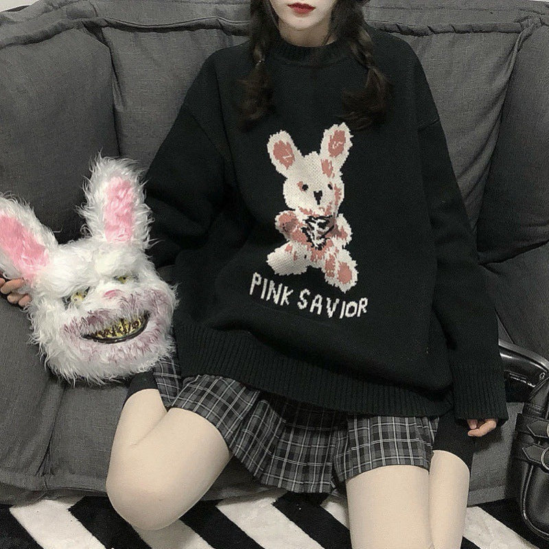Cute rabbit sweater vest women