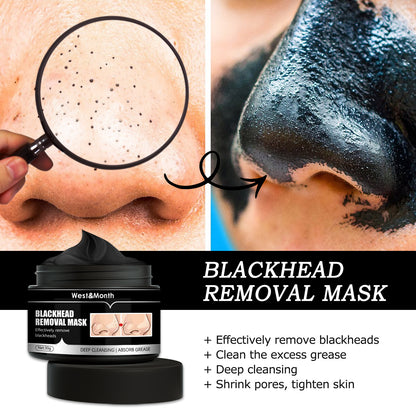 West&Month Blackhead Removal Mask, Peel Off Remove Blackhead Activated Carbon Cleansing Face Mask