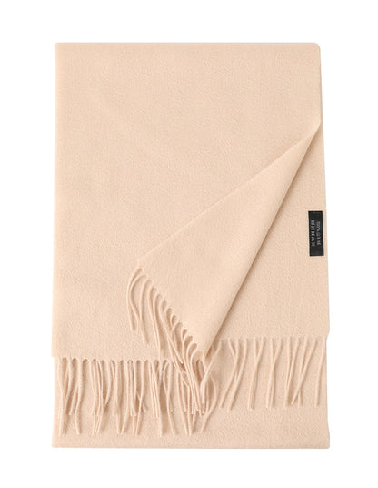 Water Ripple Pure Color Cashmere Warm Scarf