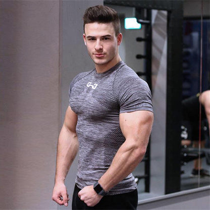 Men's Compression Fit Sports T-Shirt – Quick-Dry, Moisture-Wicking Gym Top (M-2XL)