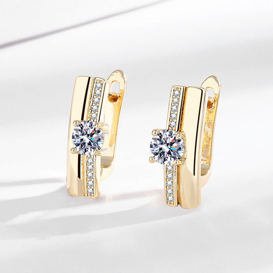 Zircon Geometric Exaggerated Big Hoop Earrings
