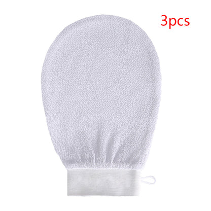 Rayon Viscose Fiber Medium Fine Sand Exfoliating Bath Gloves