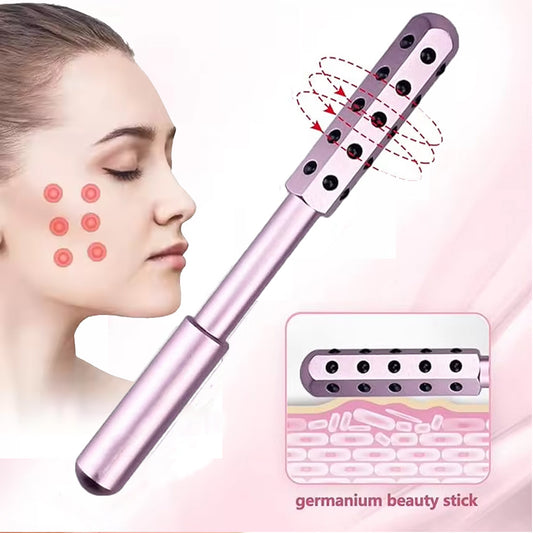 30‑Stone Germanium Beauty Stick Facial Roller – Anti‑Wrinkle Face Lift & Lymph‑Drainage Massage Wand