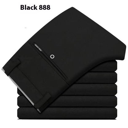 Men's Korean Style Slim Fit Stretch Suit Pants – Formal Pencil Trousers