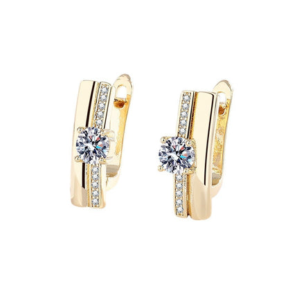 Zircon Geometric Exaggerated Big Hoop Earrings
