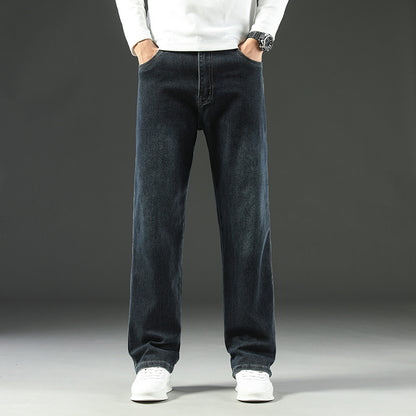 Men’s Stretch Business Jeans – Casual Loose Fit with All-Day Comfort