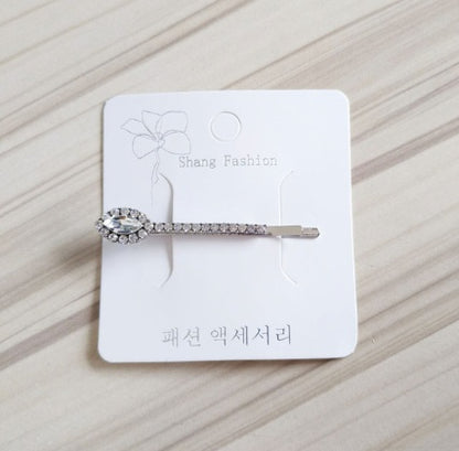 Fashion girls silver plated English alphabet clips trend hair accessories side clips hairpin