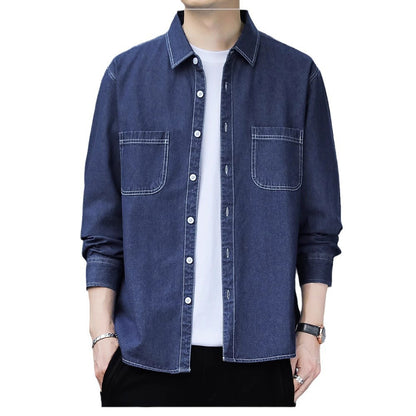 Men’s Premium Casual Denim Shirt – Stylish Long Sleeve Button Down for Everyday Wear