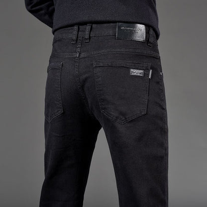 Men’s Slim Straight High-End Stretch Pants – Business Class Comfort
